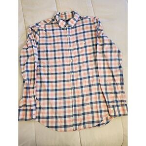 Vineyard Vines Mens Medium Slim Longshore Shirt Button Up L/S Pink Blue Check